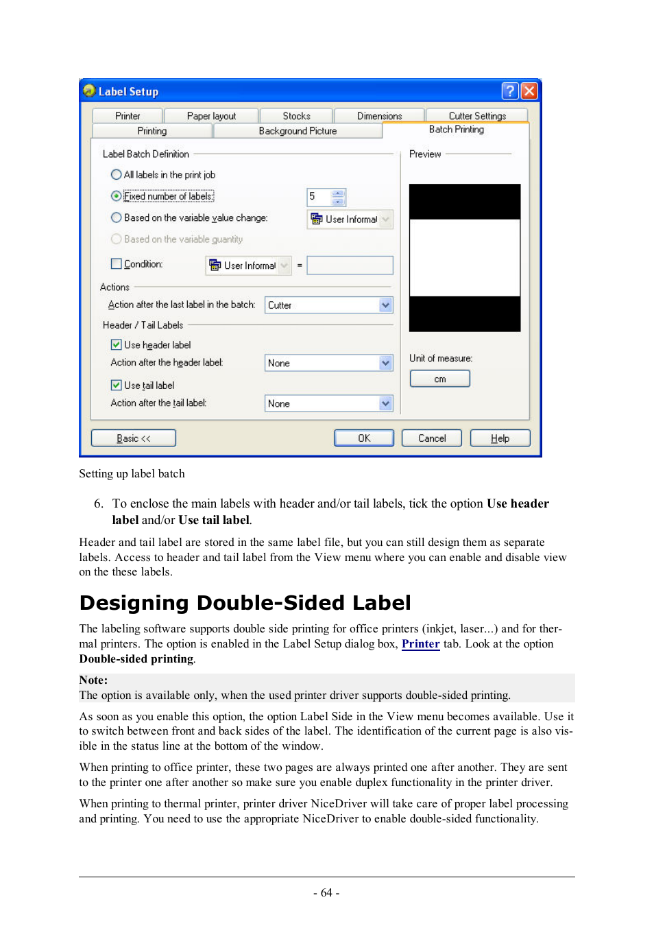 Designing double-sided label | QuickLabel Designer Pro User Manual | Page 64 / 194