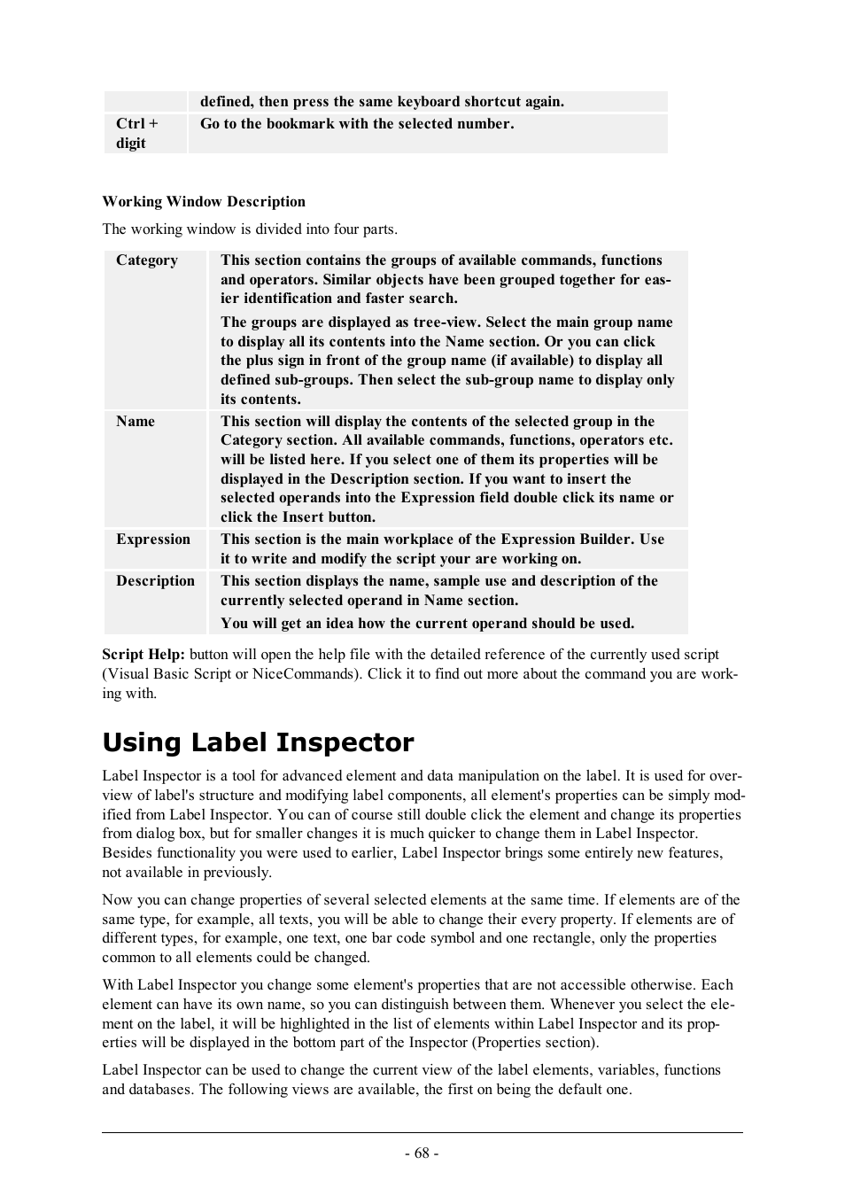 Using label inspector | QuickLabel Designer Pro User Manual | Page 68 / 194
