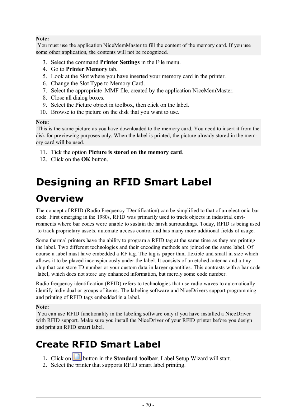 Designing an rfid smart label, Overview, Create rfid smart label | QuickLabel Designer Pro User Manual | Page 70 / 194