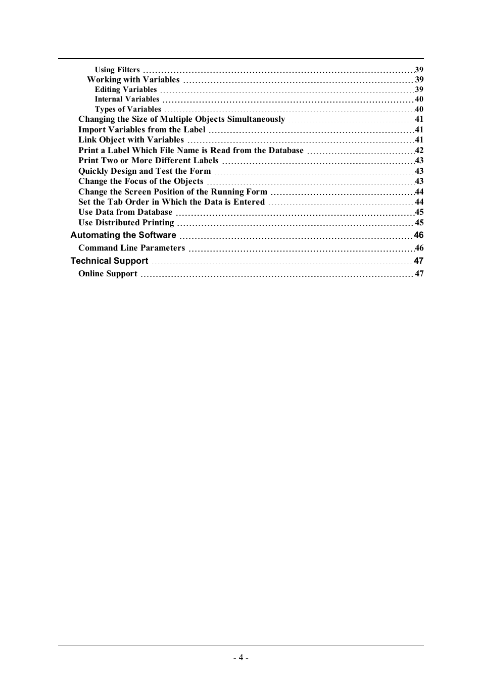 QuickLabel PowerForms User Manual | Page 4 / 47