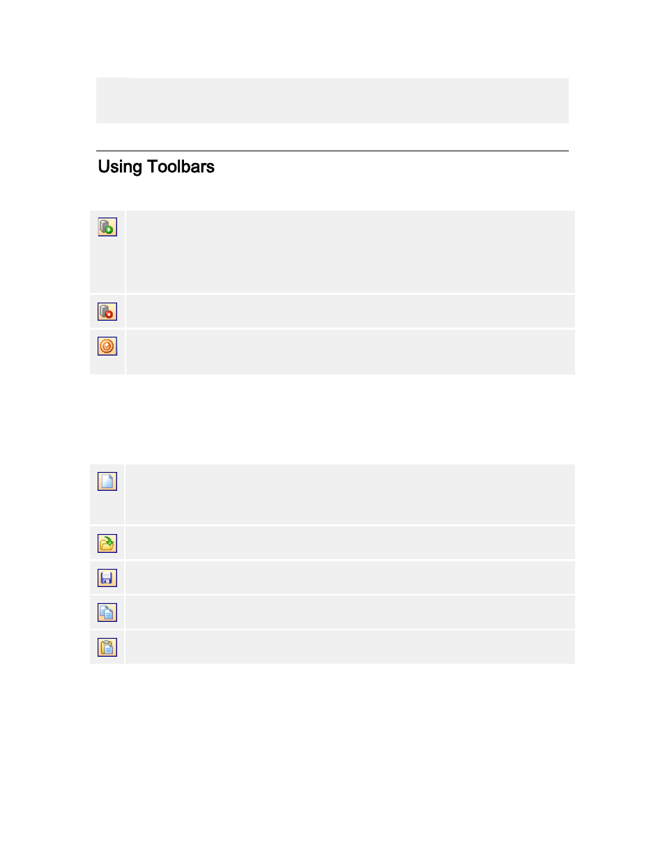 Using toolbars, Using server toolbar, Using standard toolbar | QuickLabel NiceWatch User Manual | Page 63 / 86