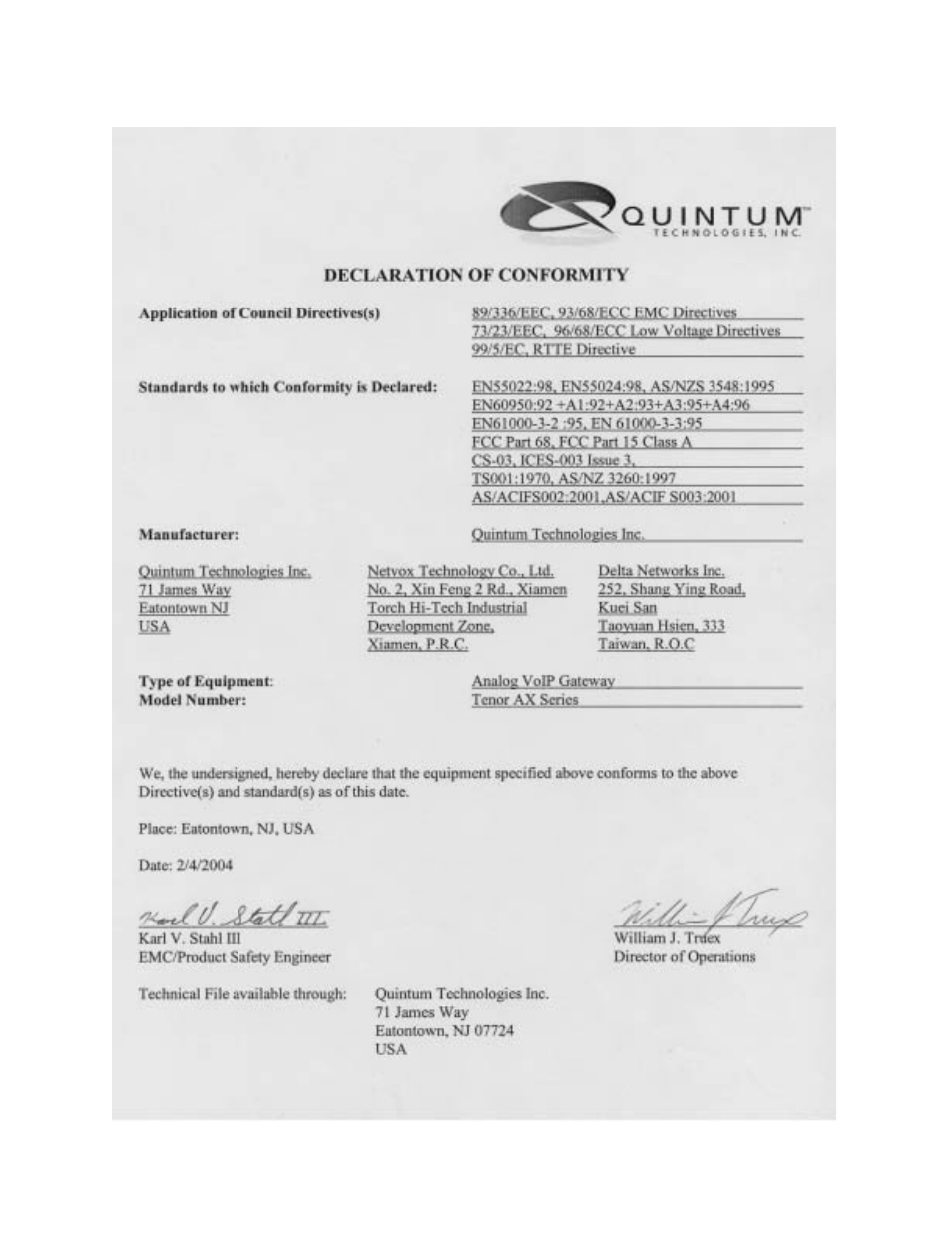 Quintum Technologies Tenor AX User Manual | Page 131 / 131