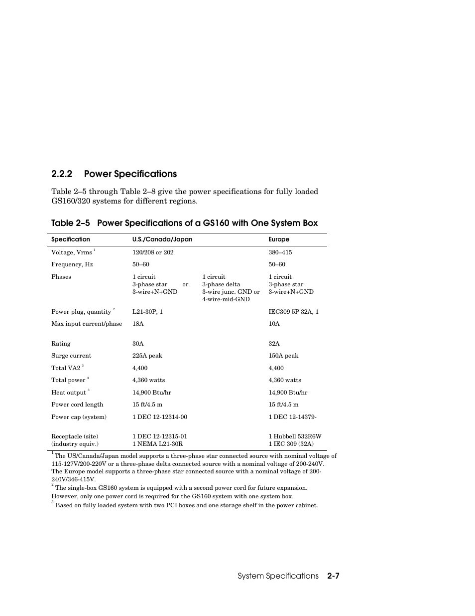 2 power specifications | Compaq 320 User Manual | Page 25 / 34