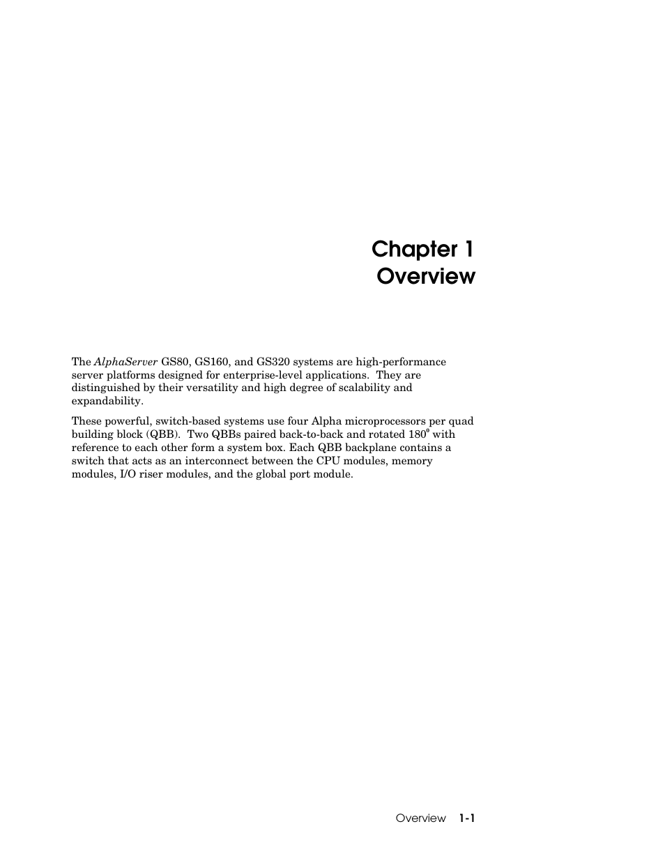 Chapter 1 overview | Compaq 320 User Manual | Page 9 / 34
