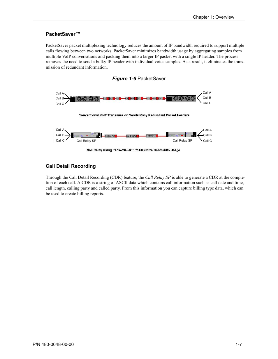 Packetsaver, Call detail recording, Packetsaver™ -8 | Call detail recording -8 | Quintum Technologies Tenor Call Relay SP User Manual | Page 16 / 98