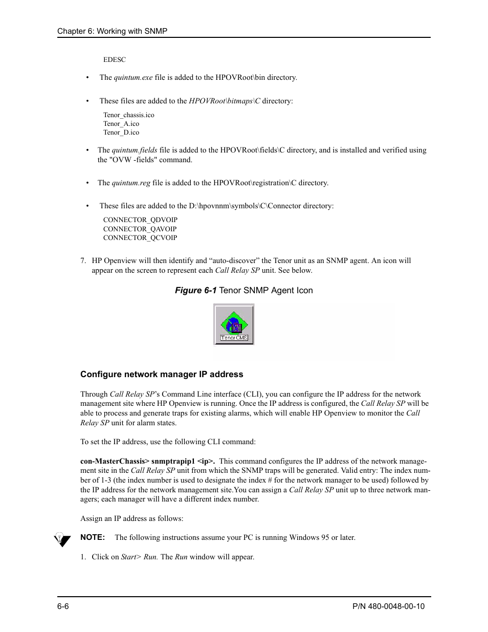 Configure network manager ip address, Configure network manager ip address -6 | Quintum Technologies Tenor Call Relay SP User Manual | Page 63 / 98