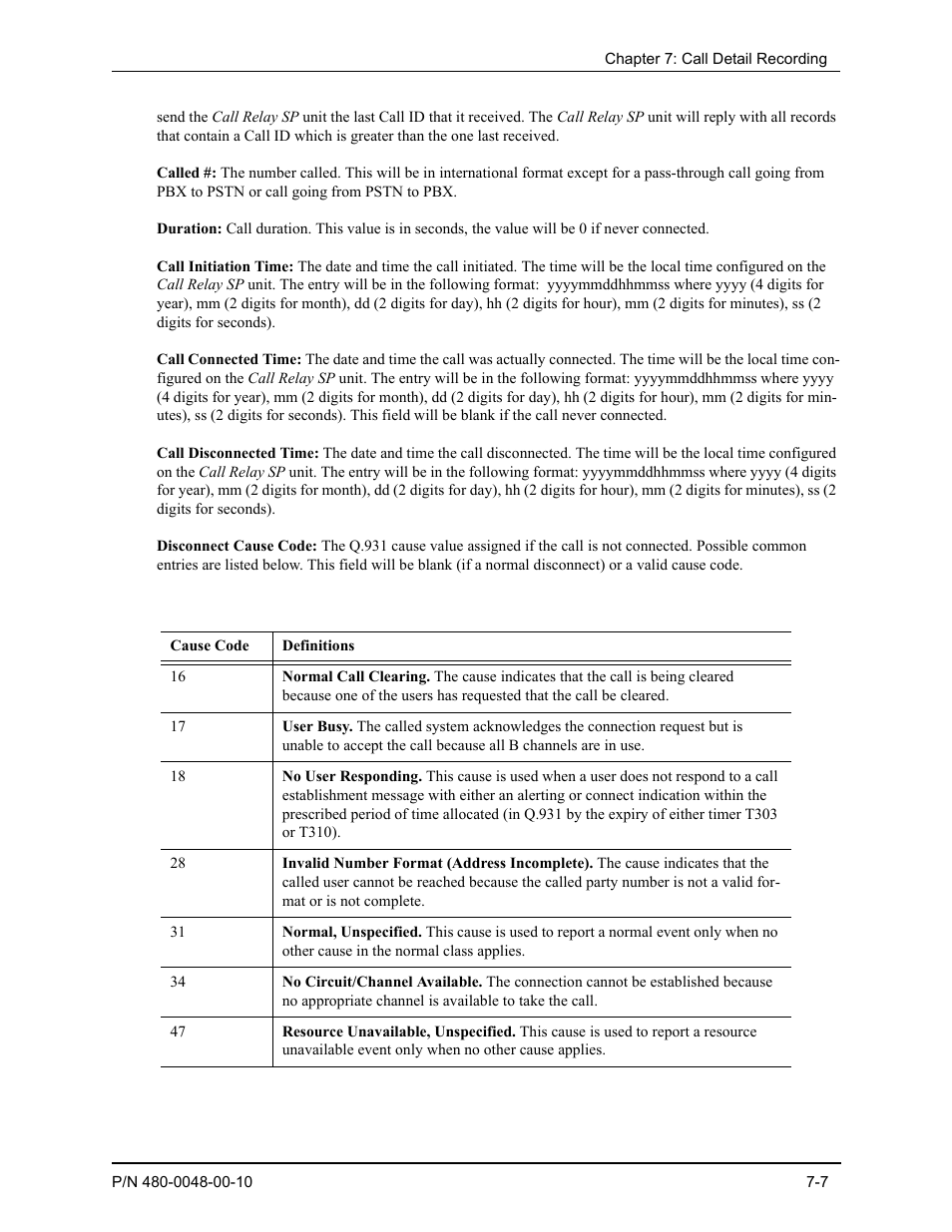 Quintum Technologies Tenor Call Relay SP User Manual | Page 73 / 98