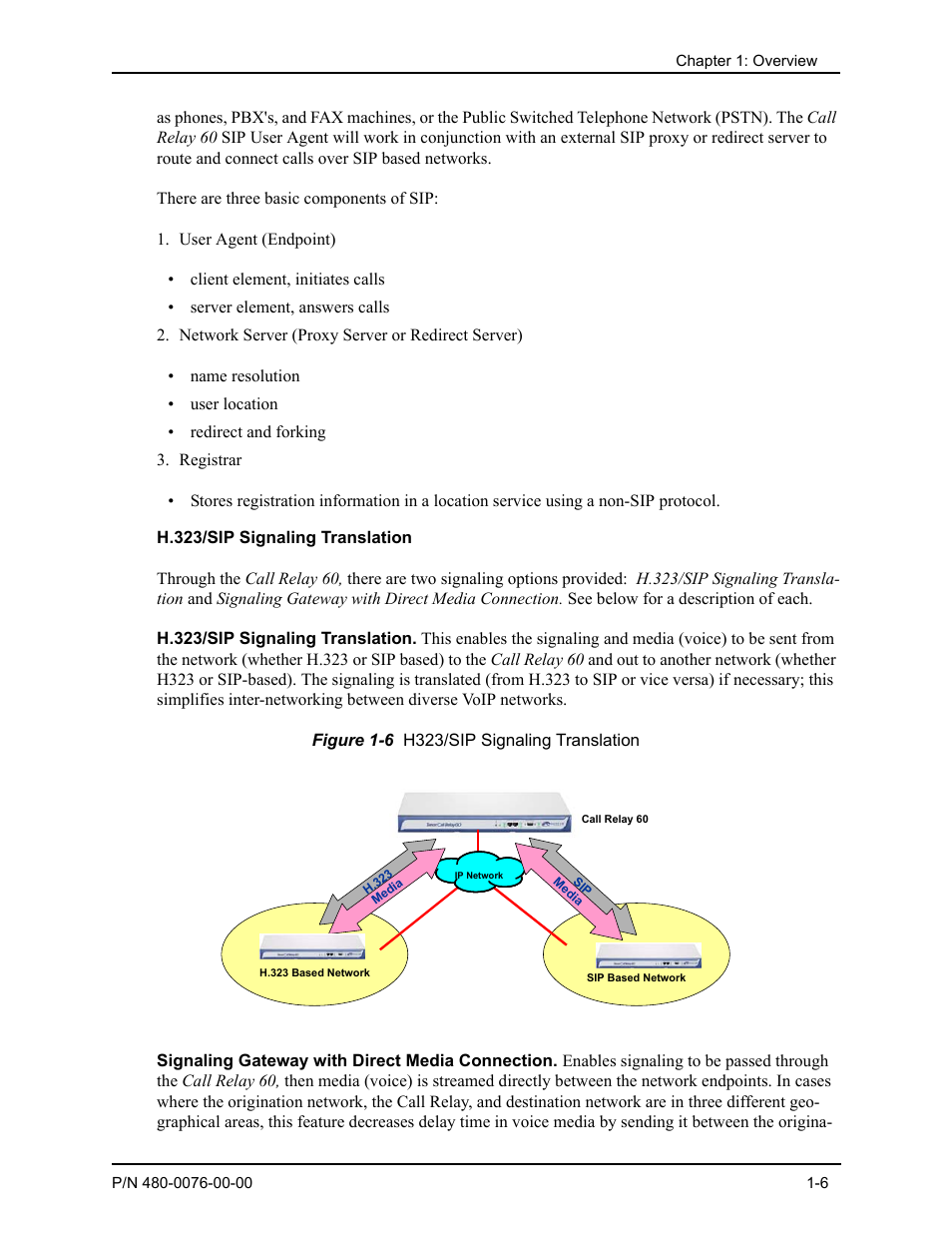 H.323/sip signaling translation, H.323/sip signaling translation -6 | Quintum Technologies Tenor Call Relay 60 User Manual | Page 14 / 67