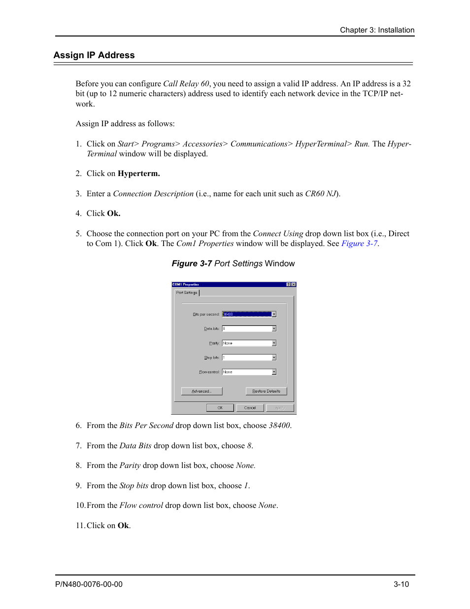 Assign ip address, Assign ip address -10, Tion | Assign, Ip address | Quintum Technologies Tenor Call Relay 60 User Manual | Page 37 / 67