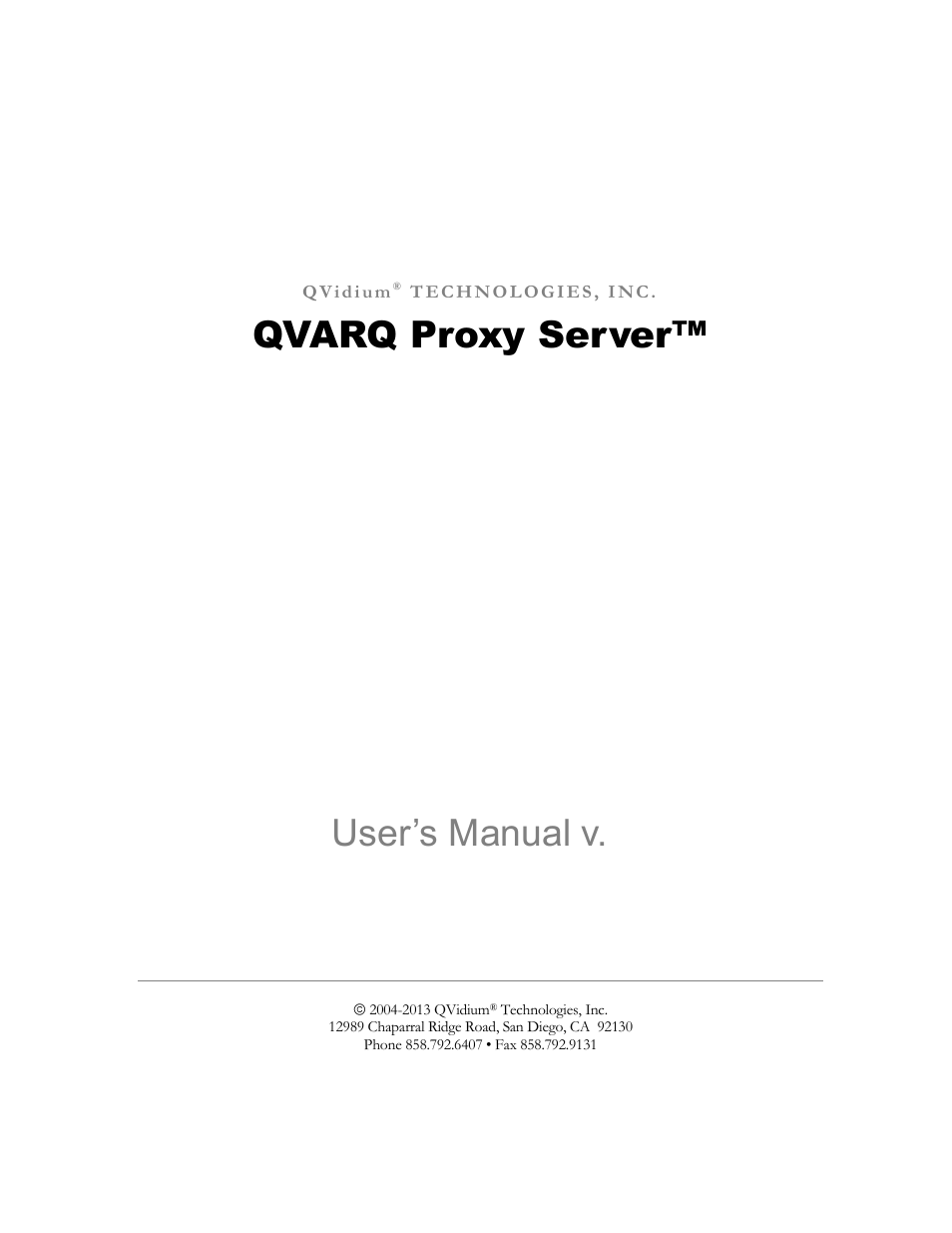 QVidium QVAVQ Series v3 User Manual | 17 pages