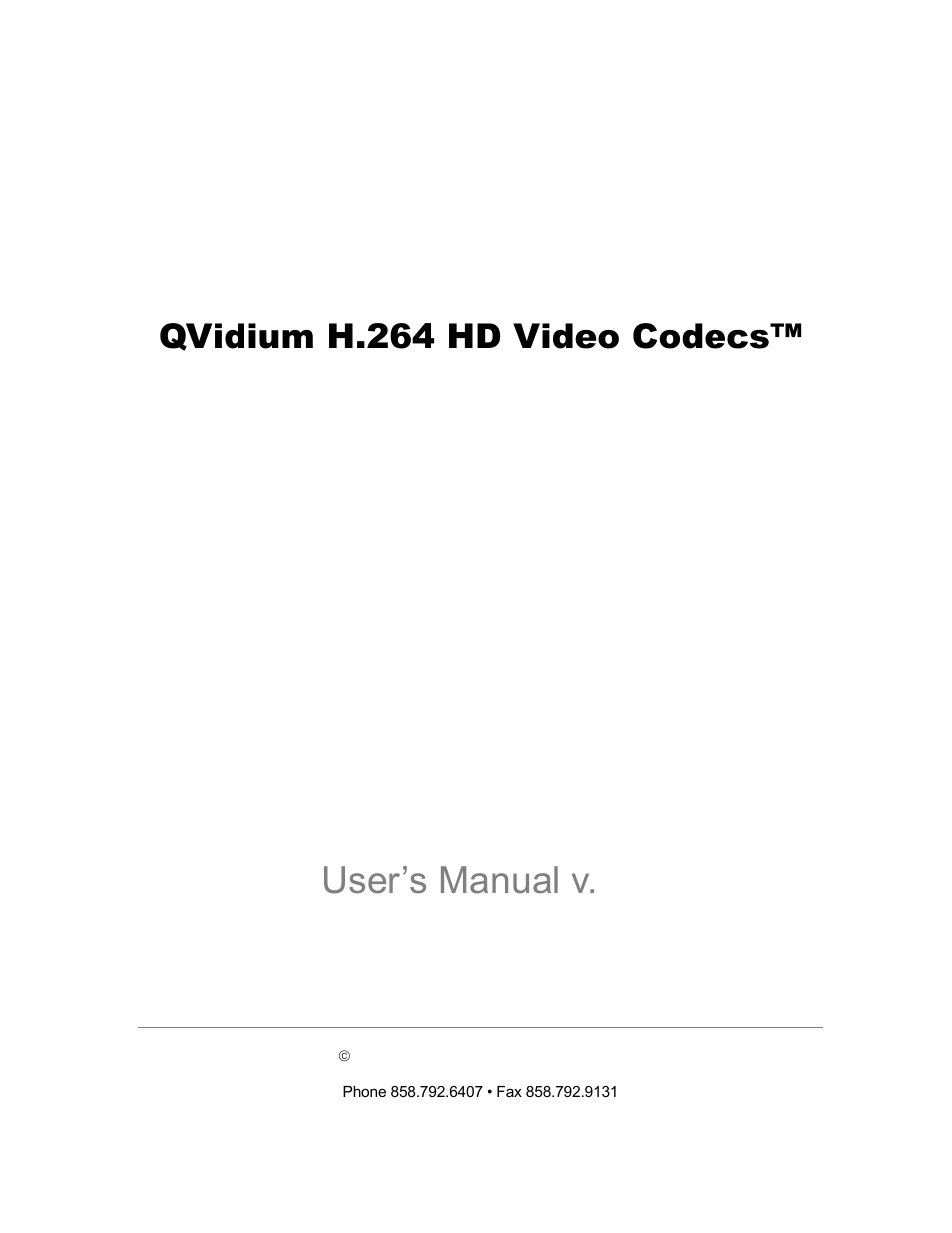 QVidium QVENC Encoder v17 User Manual | 73 pages