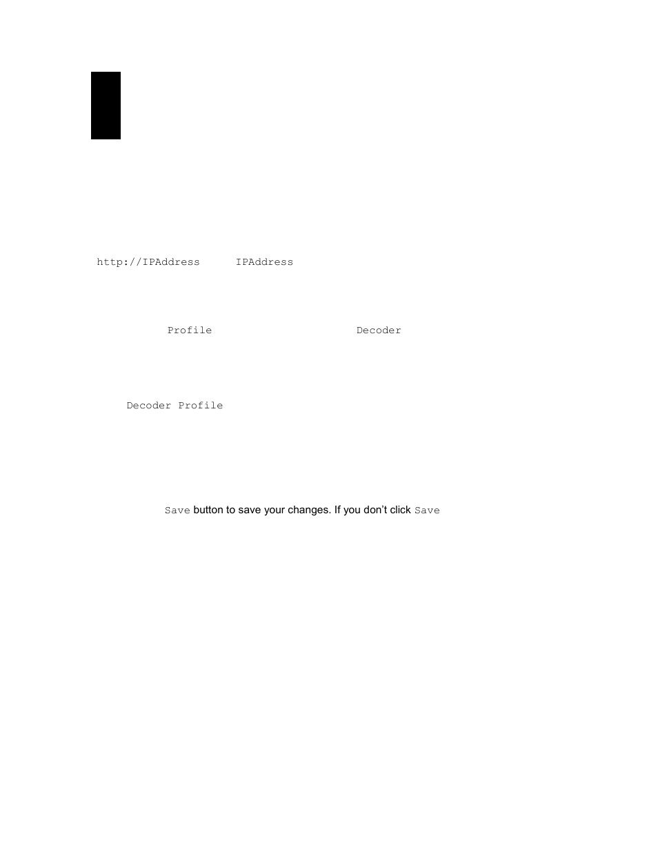 Decoder configuration and operation, Decoding configuration and web interface, Decoding profile settings | Video tab, 1 decoding configuration and web interface, 2 decoding profile settings | QVidium QVENC Encoder v17 User Manual | Page 33 / 73