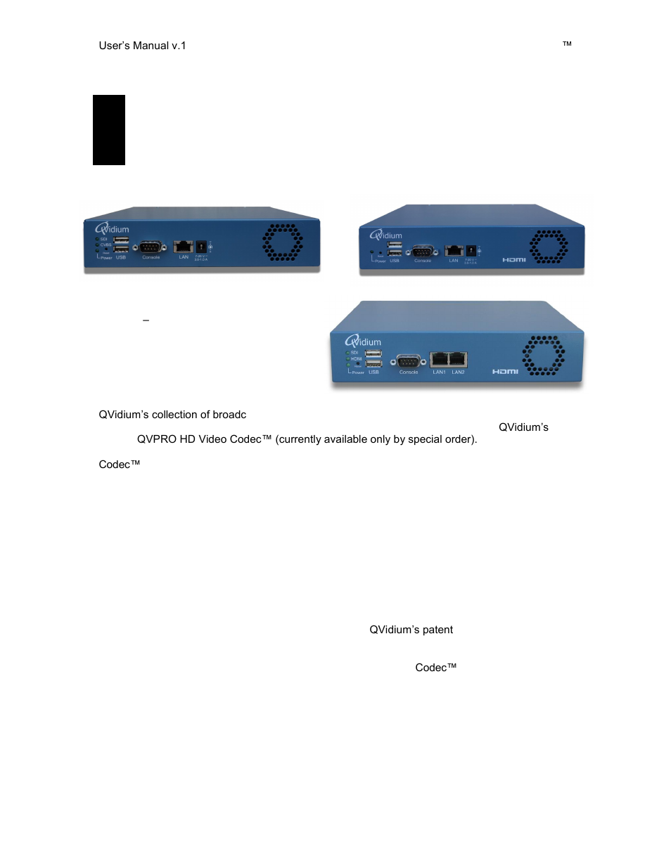Introduction, Overview, Network setup | 1 overview, 2 network setup | QVidium QVENC Encoder v17 User Manual | Page 4 / 73
