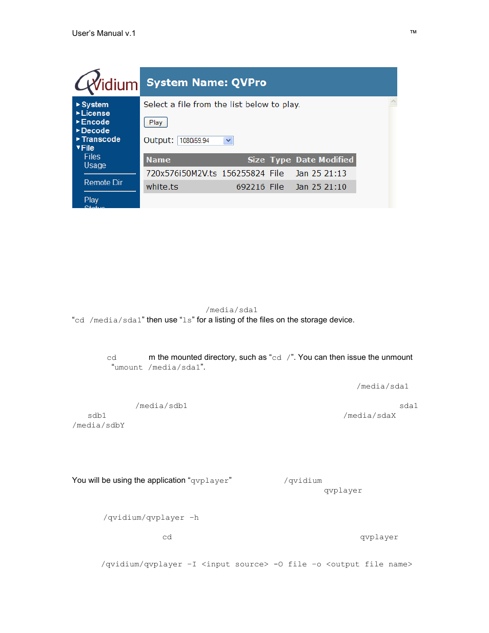 Command-line interface, 2 command-line interface | QVidium QVENC Encoder v17 User Manual | Page 50 / 73