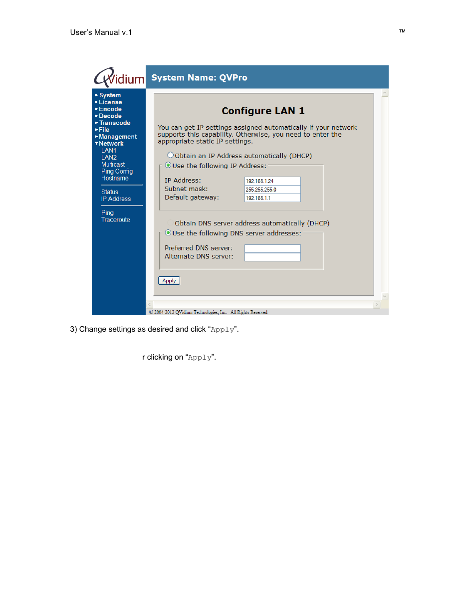 QVidium QVENC Encoder v17 User Manual | Page 6 / 73