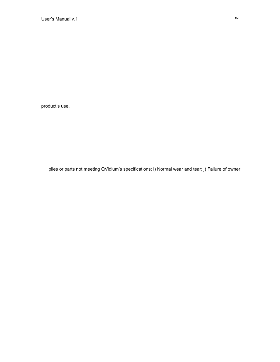 Appendix f: product warranty terms and conditions | QVidium QVENC Encoder v17 User Manual | Page 72 / 73