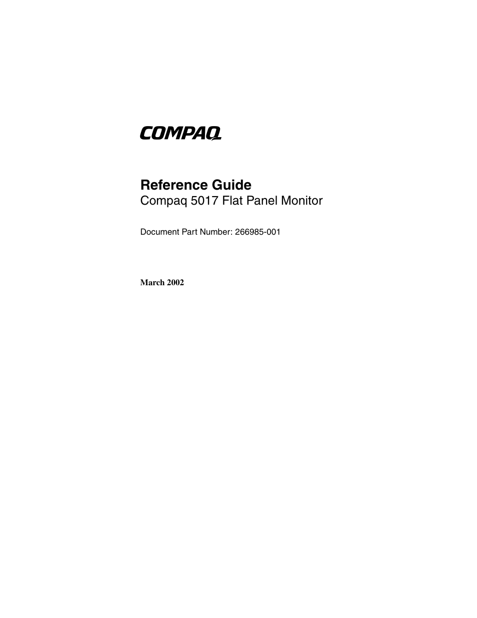 Compaq 5017 User Manual | 44 pages