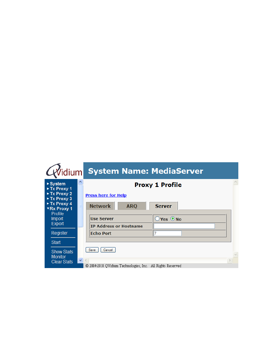 Server mode, 4 server mode | QVidium QVAVQ Series v4 User Manual | Page 17 / 24