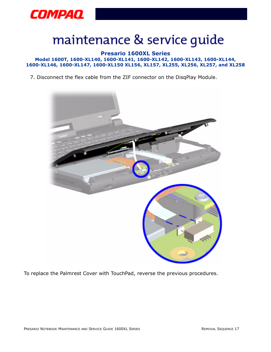 Presario 1600xl series | Compaq 1600XL User Manual | Page 103 / 150