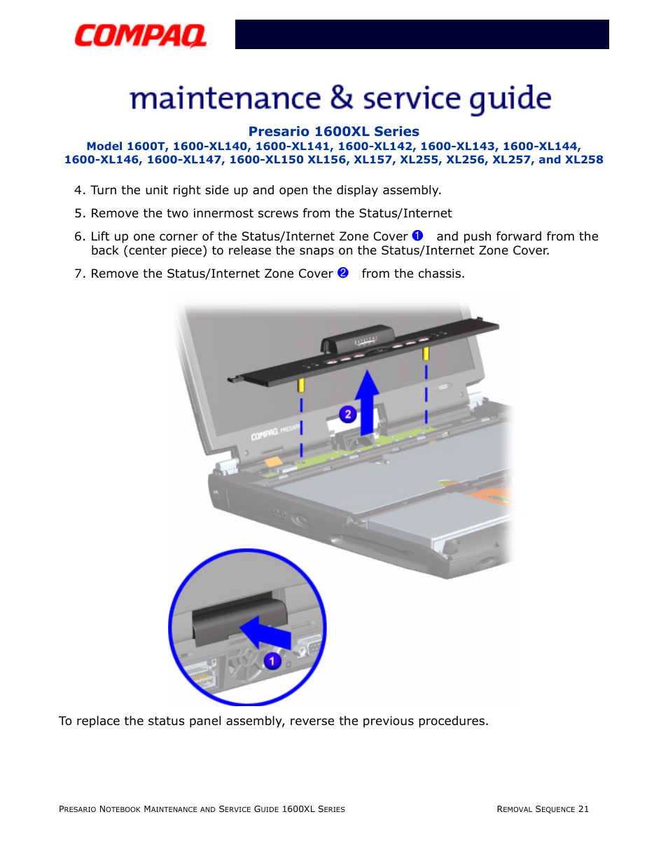 Presario 1600xl series | Compaq 1600XL User Manual | Page 107 / 150