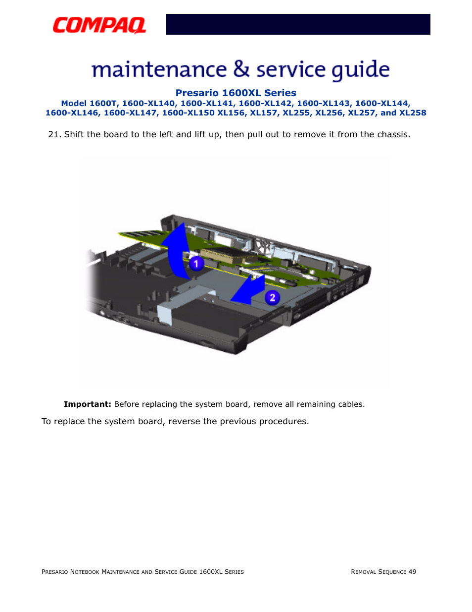 Presario 1600xl series | Compaq 1600XL User Manual | Page 135 / 150