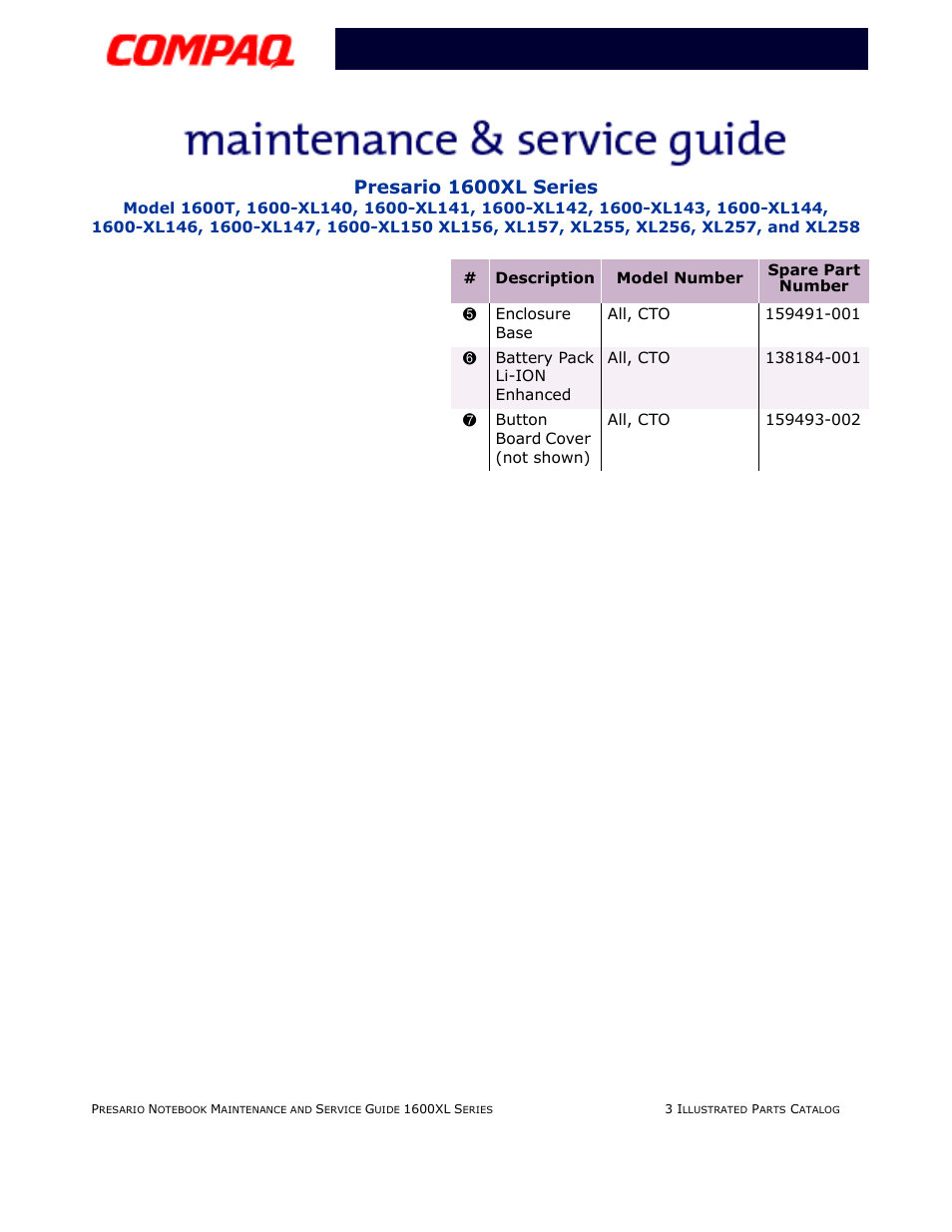 Presario 1600xl series | Compaq 1600XL User Manual | Page 139 / 150