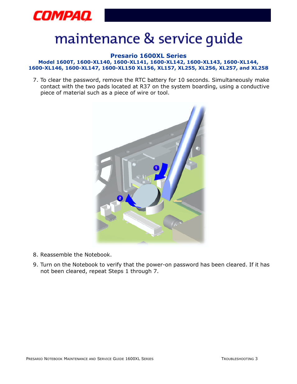 Presario 1600xl series | Compaq 1600XL User Manual | Page 51 / 150