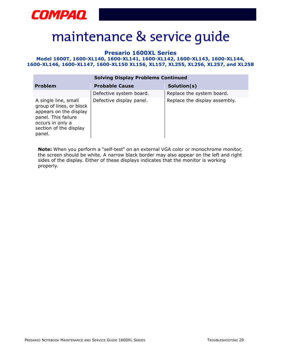 Presario 1600xl series | Compaq 1600XL User Manual | Page 77 / 150