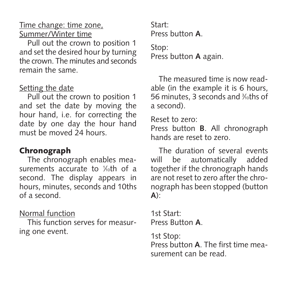 RADO Chronograph_TheOriginal User Manual | Page 2 / 4