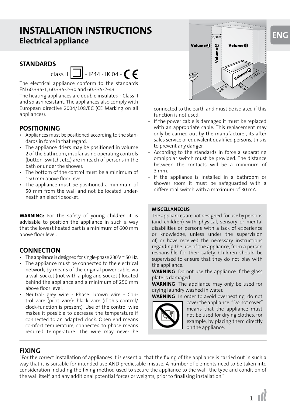 Radson Class II User Manual | 8 pages