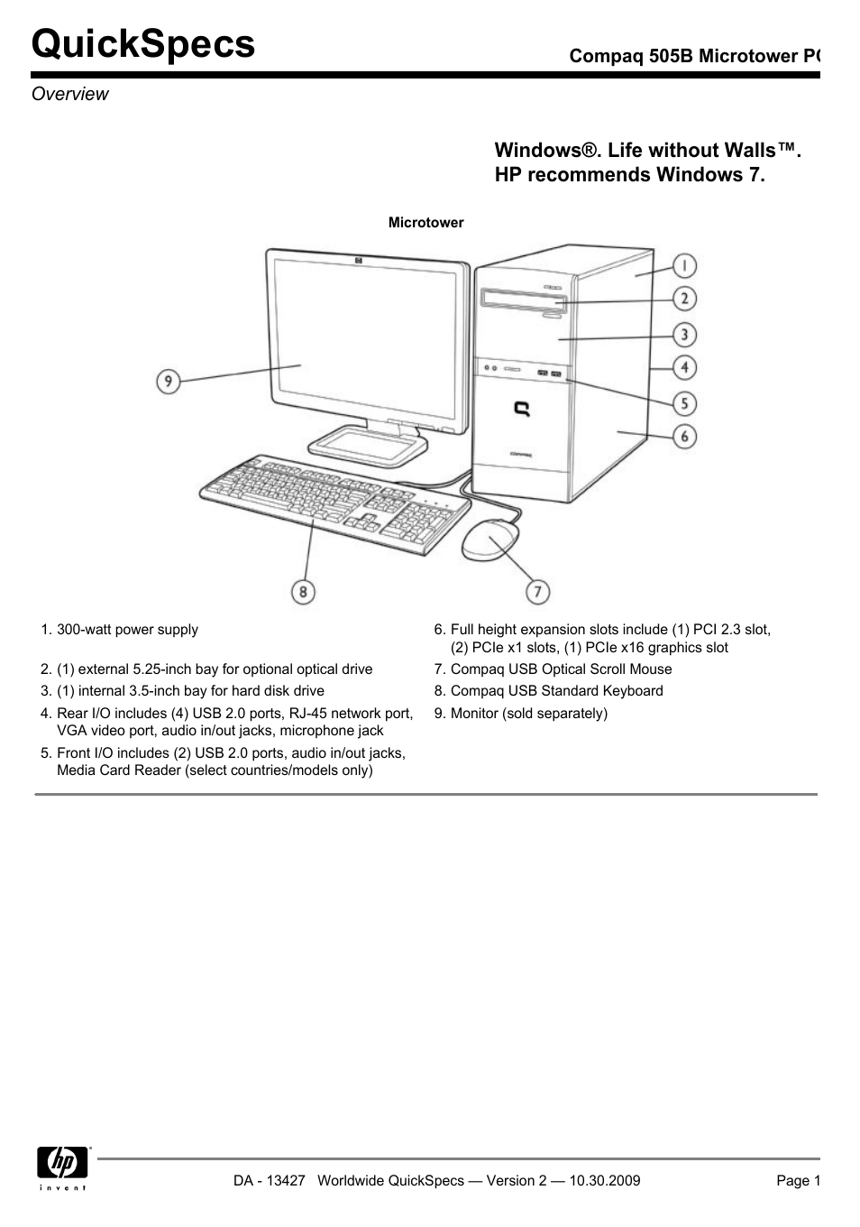 Compaq 505B User Manual | 32 pages