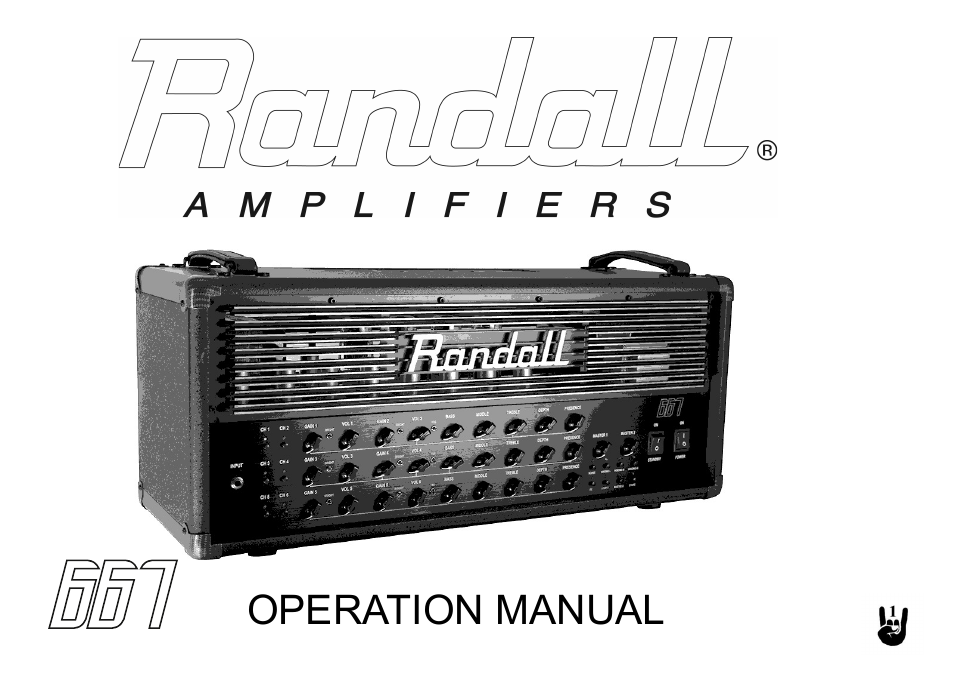 Randall Amplifiers 667 User Manual | 8 pages