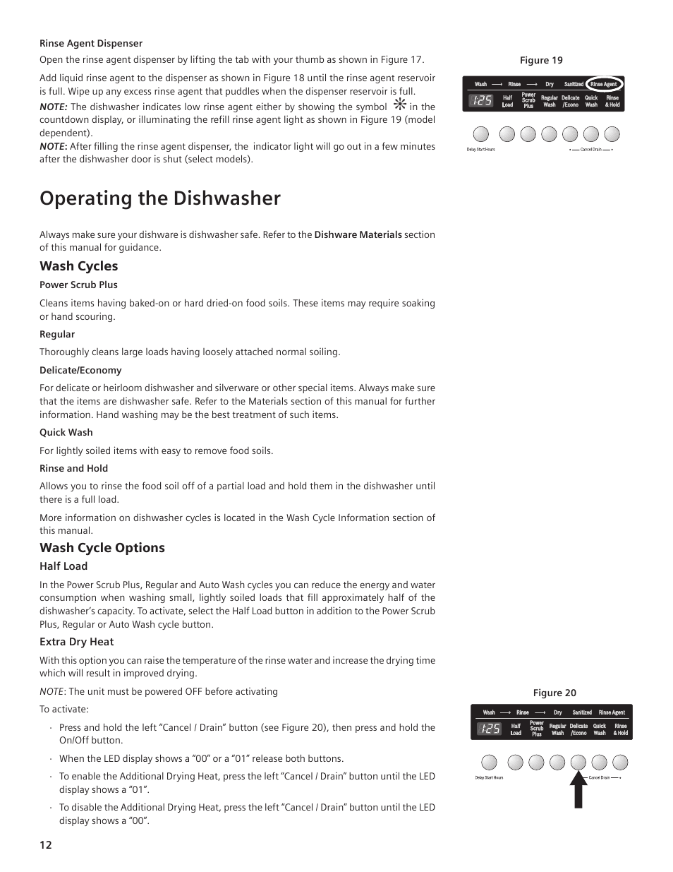 Operating the dishwasher | Bosch SHE55C User Manual | Page 12 / 64