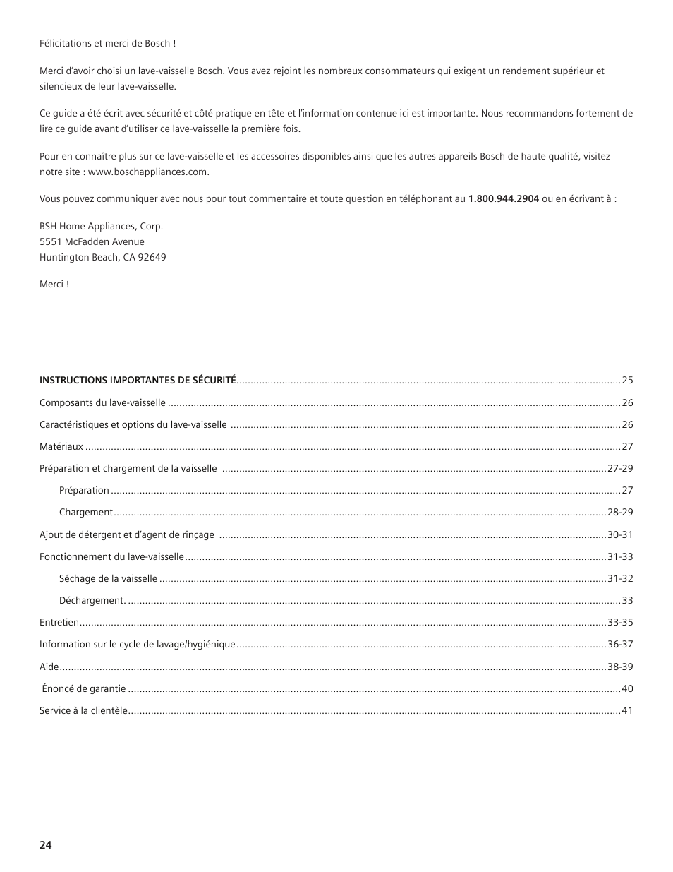 Bosch SHE55C User Manual | Page 24 / 64