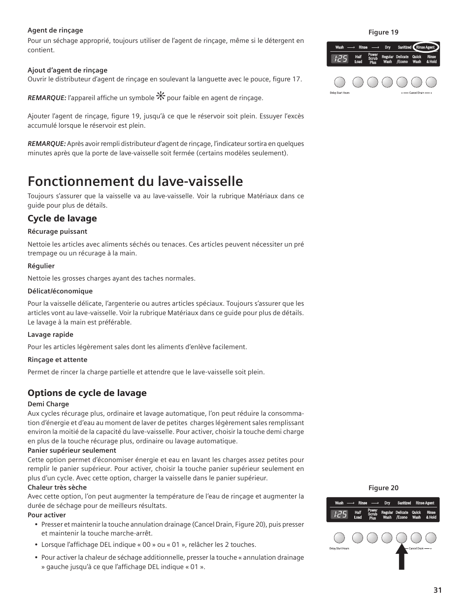 Fonctionnement du lave-vaisselle | Bosch SHE55C User Manual | Page 31 / 64