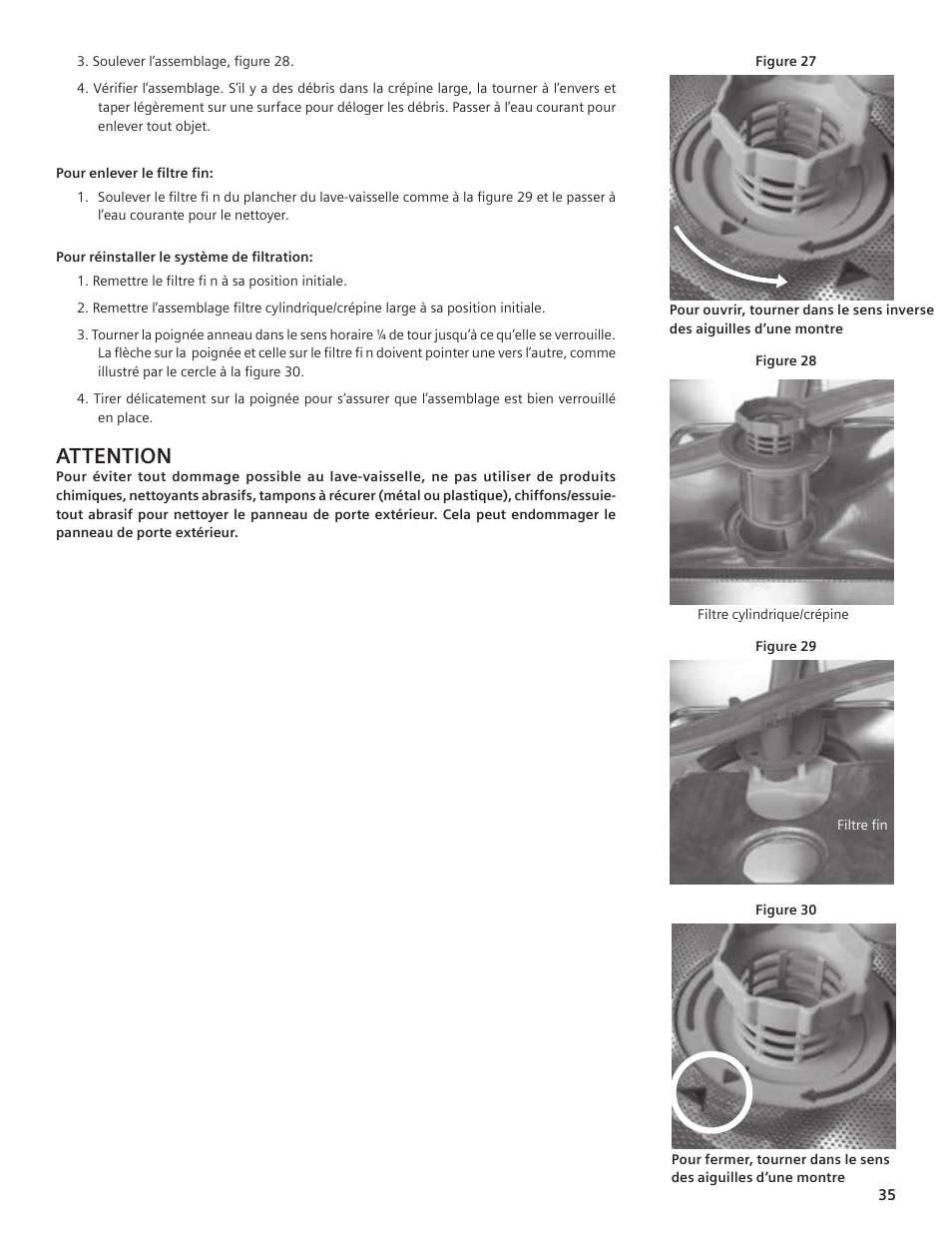 Attention | Bosch SHE55C User Manual | Page 35 / 64