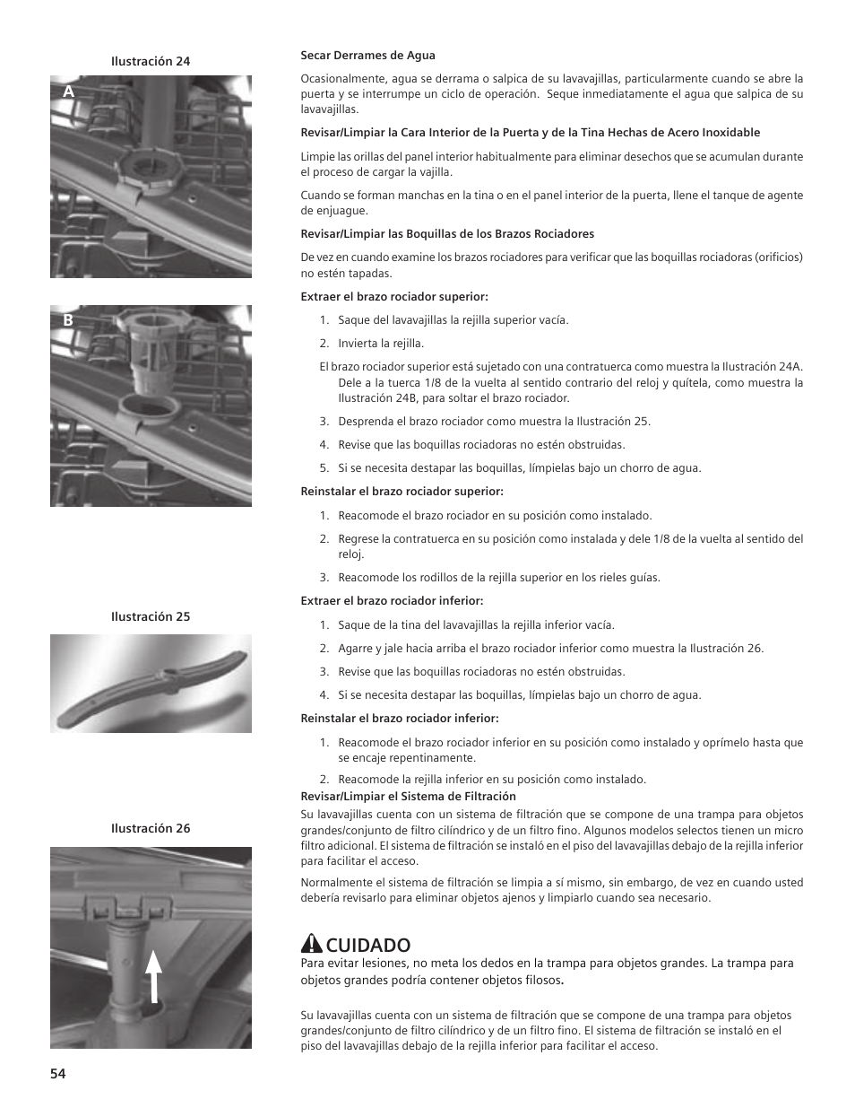 Cuidado | Bosch SHE55C User Manual | Page 54 / 64