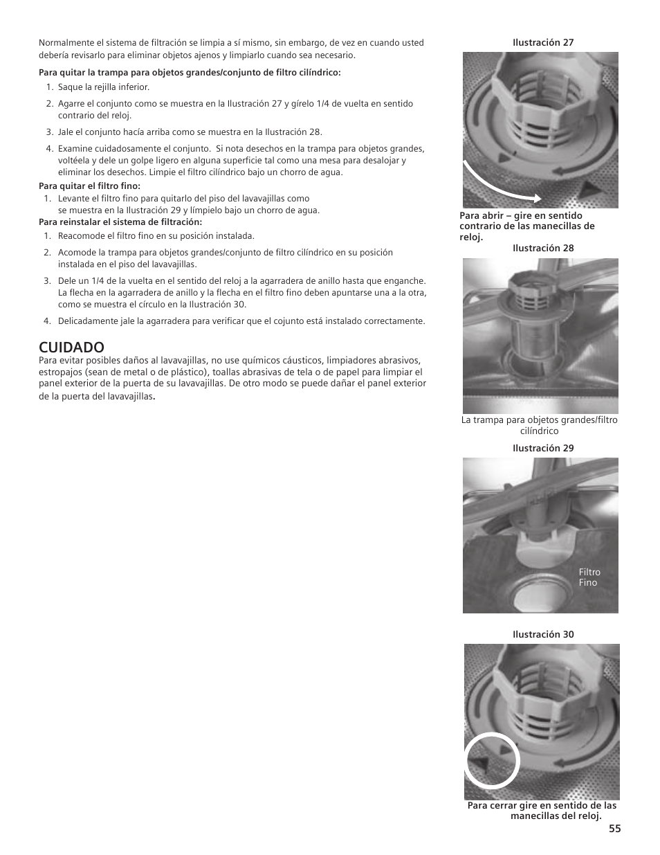 Cuidado | Bosch SHE55C User Manual | Page 55 / 64