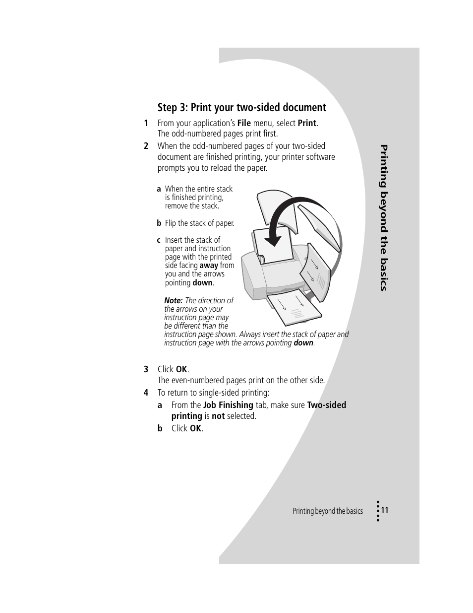 Step 3: print your two-sided document | Compaq IJ1200 User Manual | Page 15 / 48