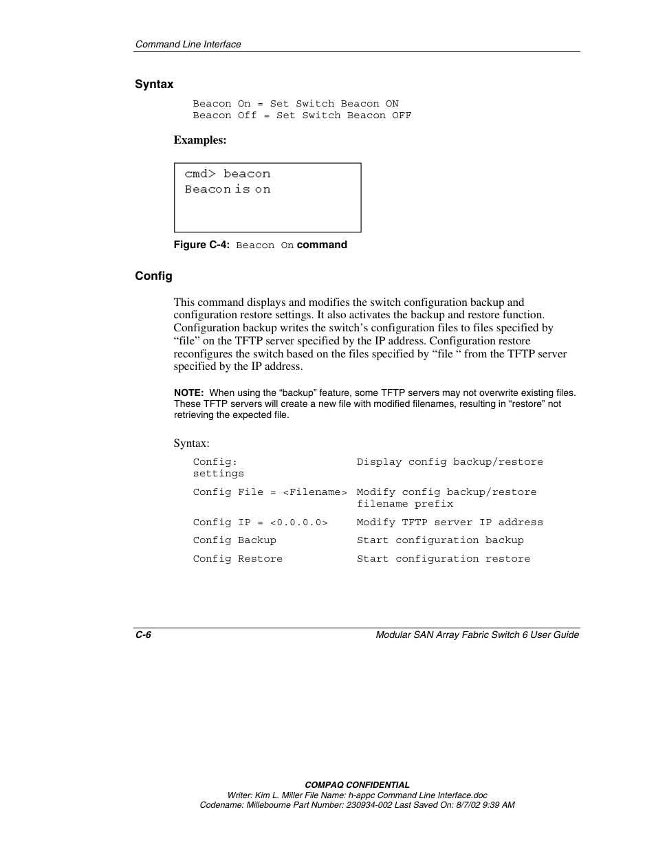 Syntax, Config | Compaq 230934-002 User Manual | Page 113 / 170
