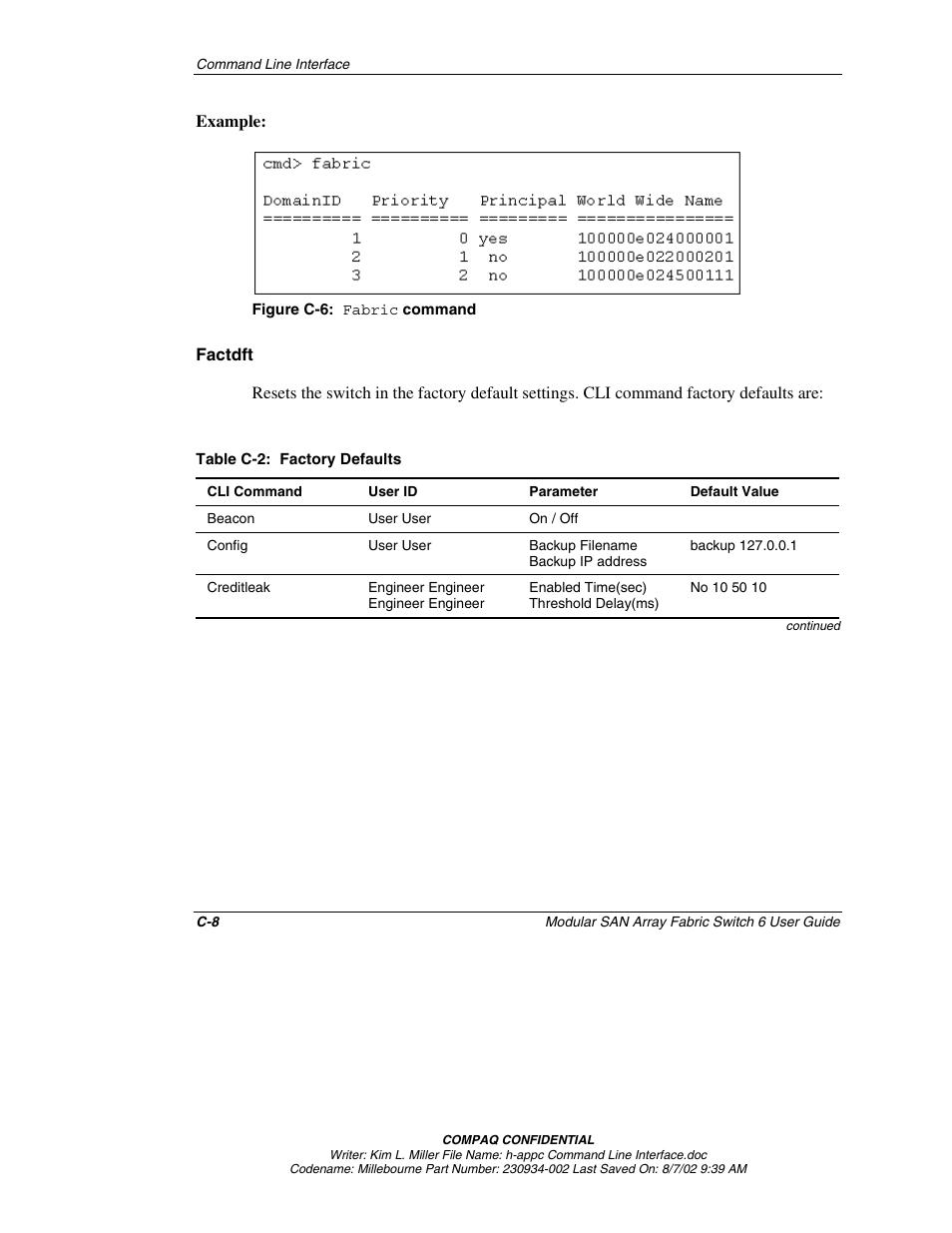 Factdft | Compaq 230934-002 User Manual | Page 115 / 170