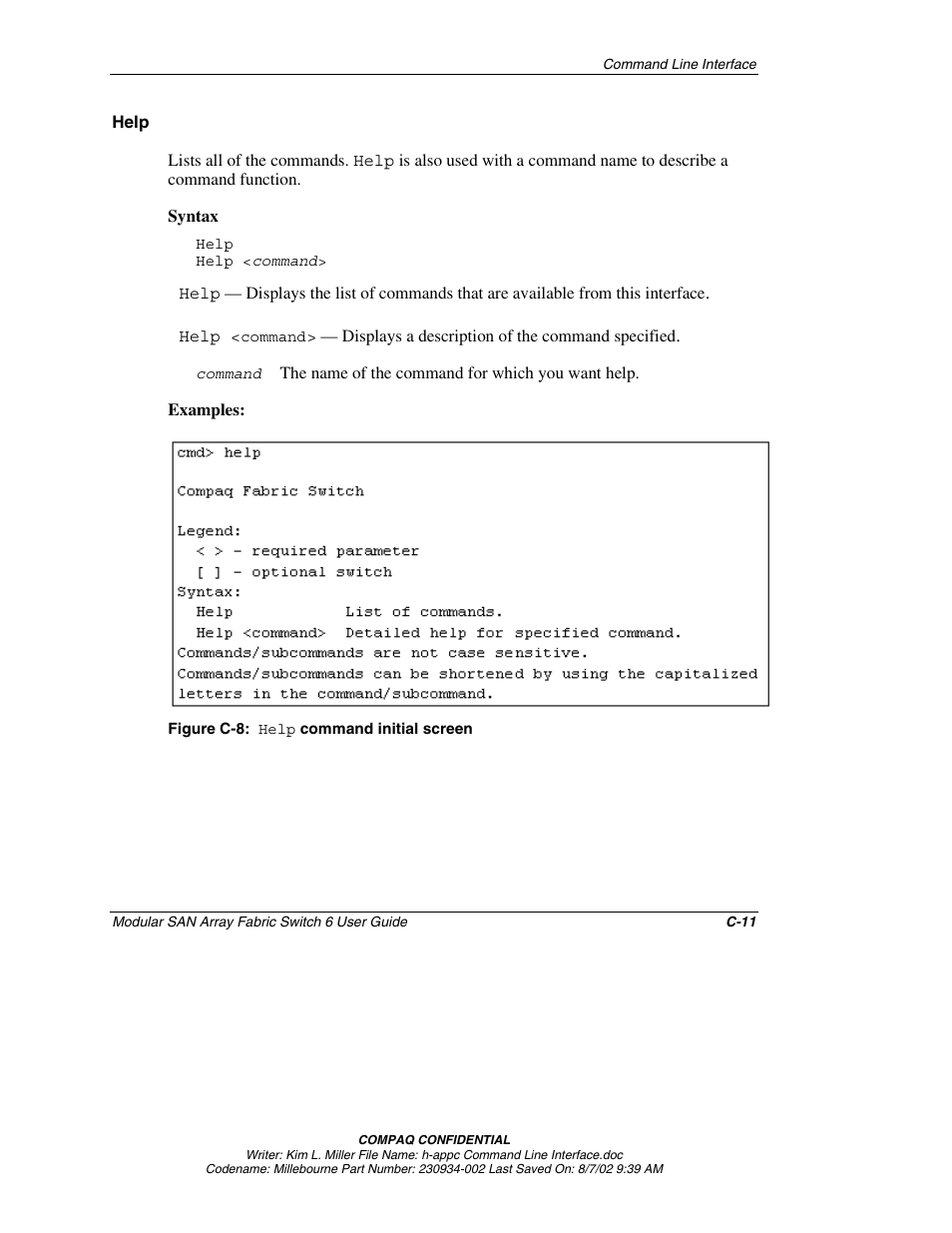 Help | Compaq 230934-002 User Manual | Page 118 / 170