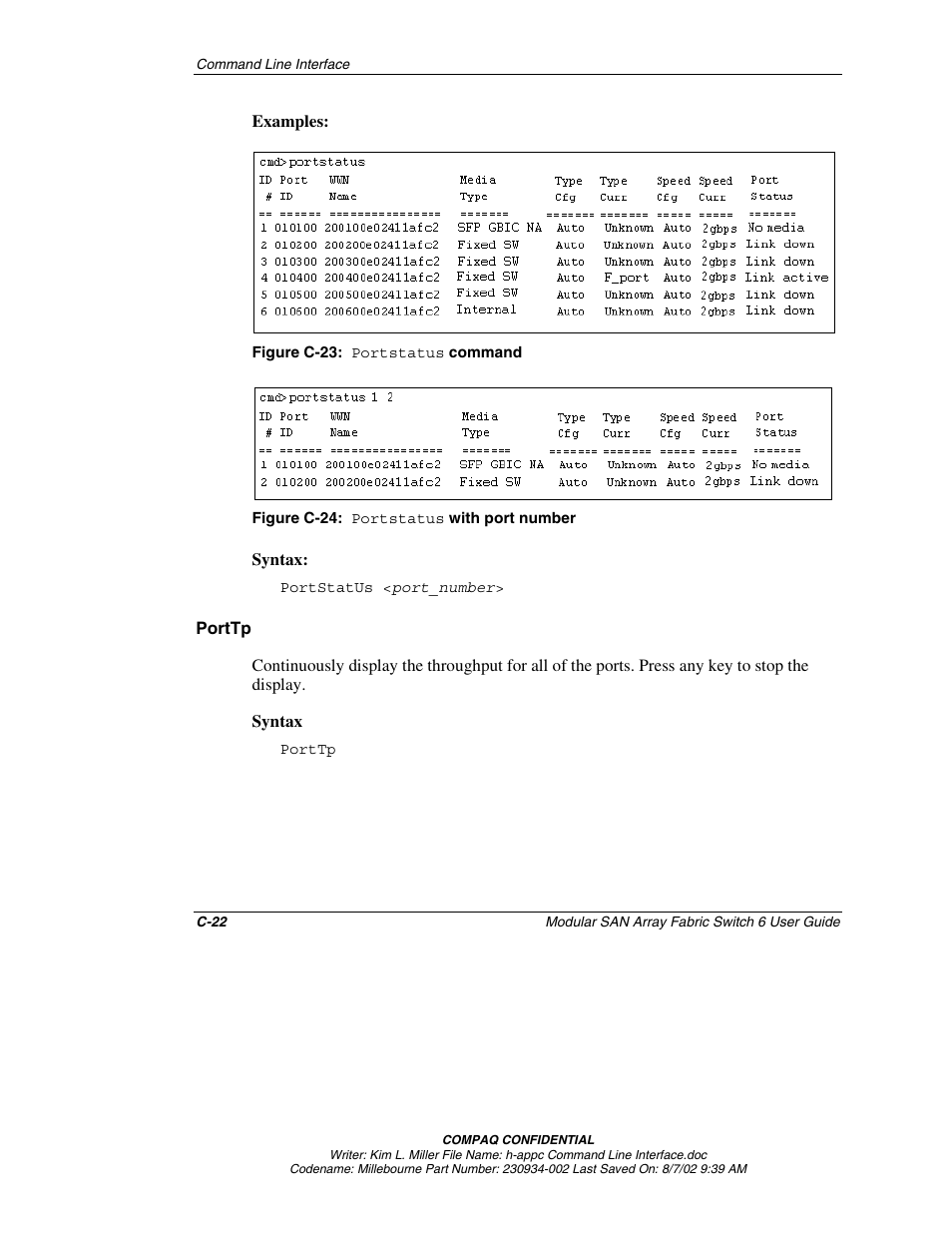 Porttp | Compaq 230934-002 User Manual | Page 129 / 170