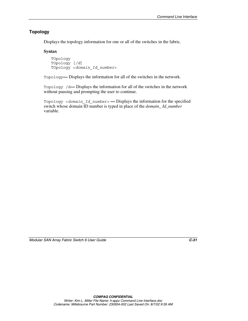 Topology | Compaq 230934-002 User Manual | Page 138 / 170