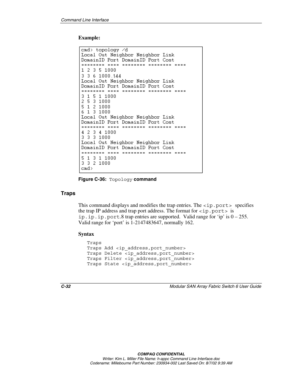 Traps | Compaq 230934-002 User Manual | Page 139 / 170