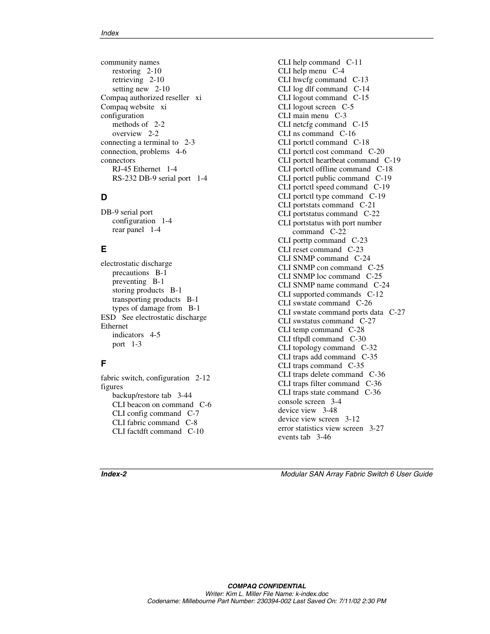 Compaq 230934-002 User Manual | Page 165 / 170