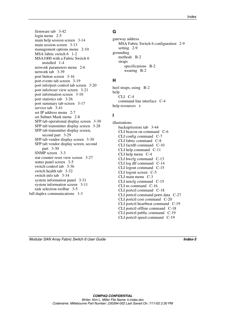 Compaq 230934-002 User Manual | Page 166 / 170