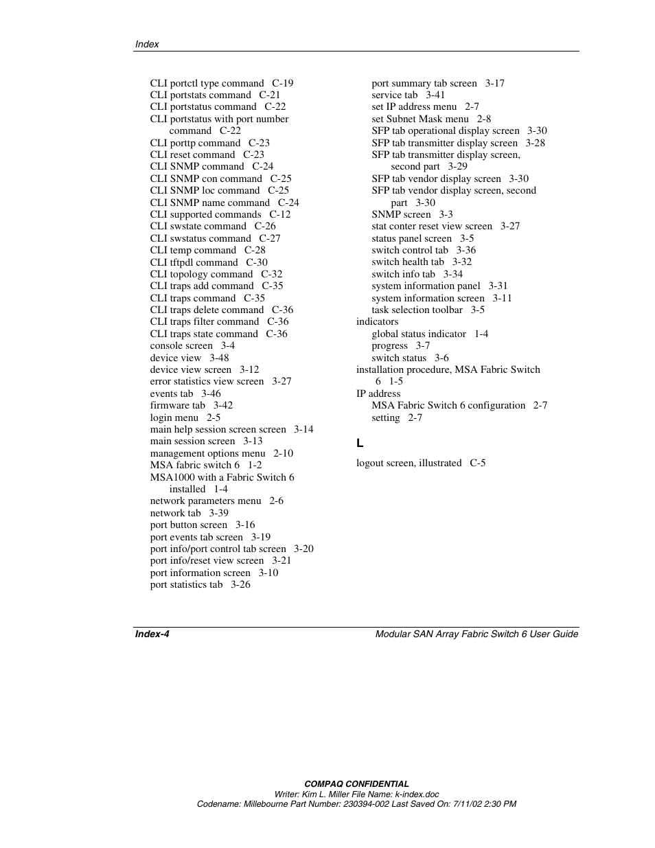 Compaq 230934-002 User Manual | Page 167 / 170