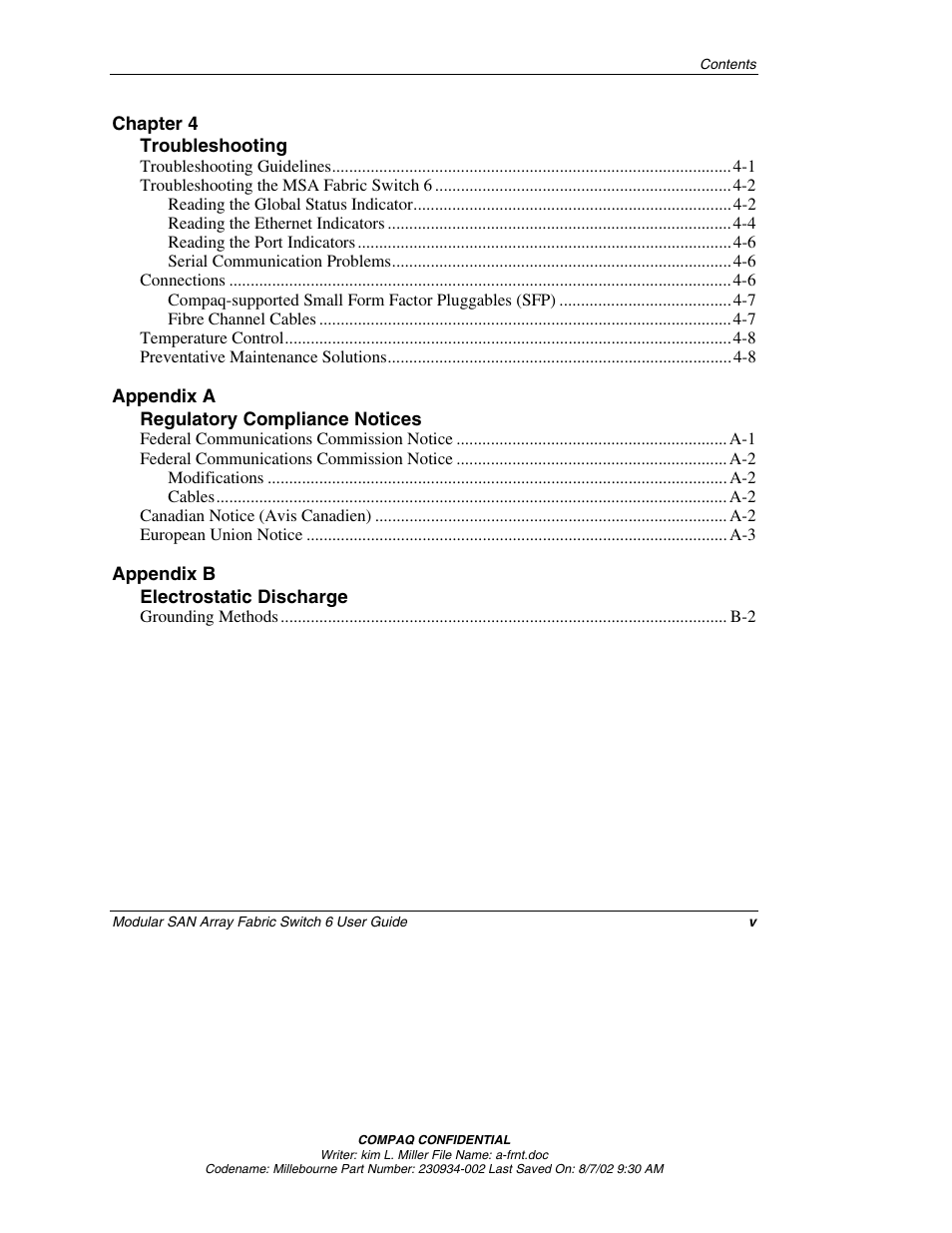Compaq 230934-002 User Manual | Page 5 / 170