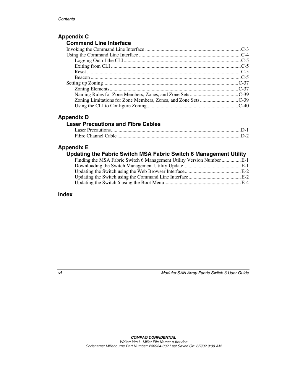 Compaq 230934-002 User Manual | Page 6 / 170
